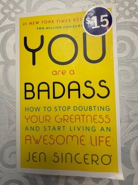 You Are a Badass Paperback Book - Bright Yellow Back Self Help Humour